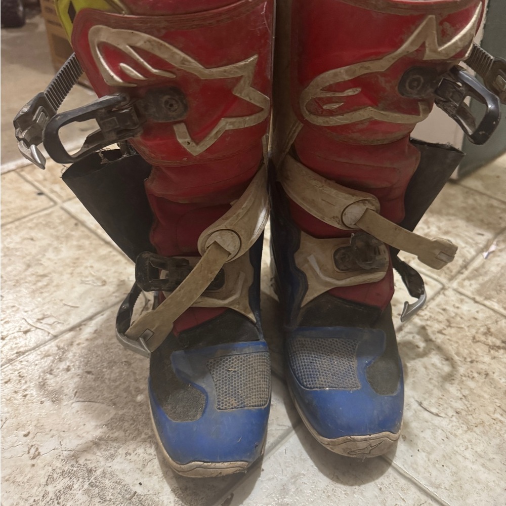 Stylish Black and Red Motorcycle Boots